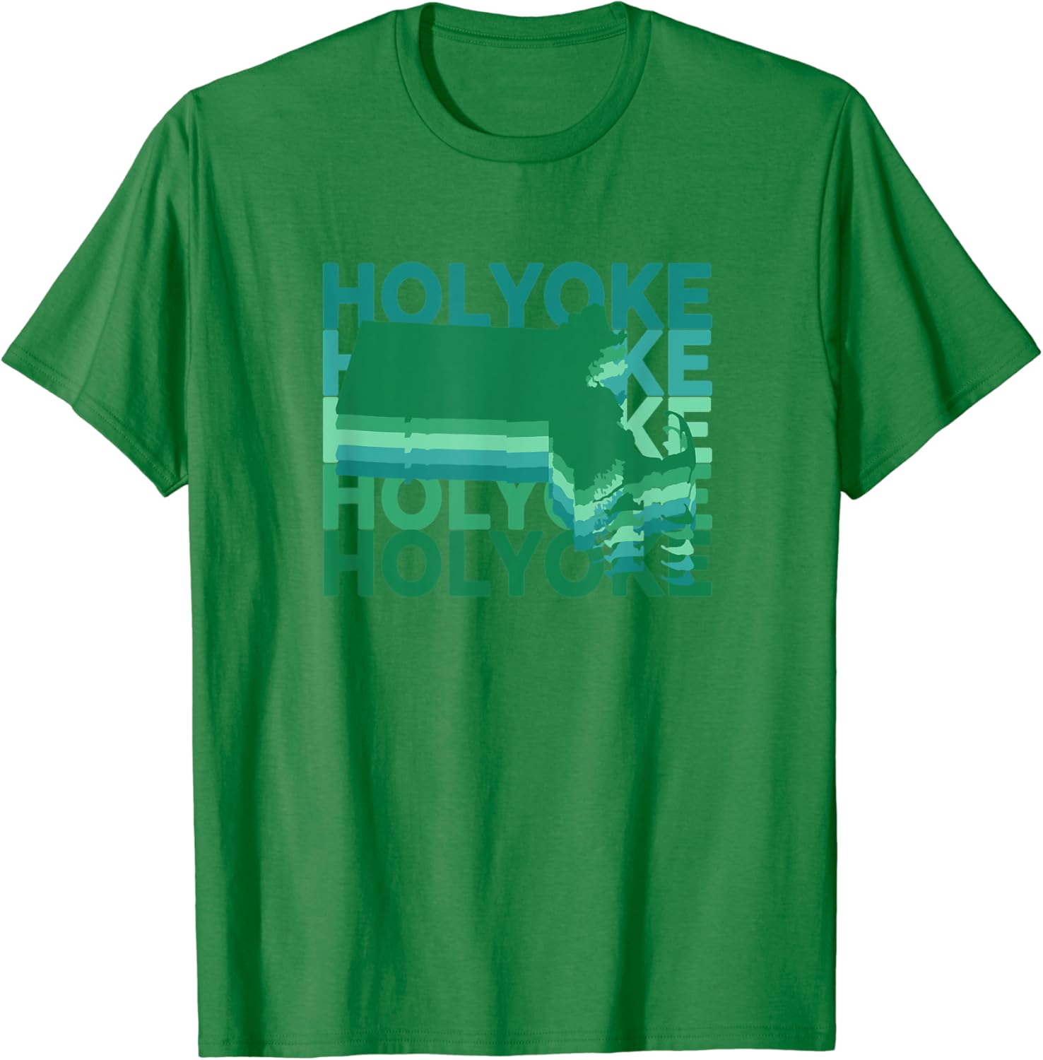 Holyoke Massachusetts Green Repeat MA City TShirt